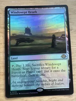 MTG Windswept Heath #0235 2025 Prerelease Foil Rare Modern Horizons 3 (MH3) - Image 1