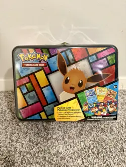 Pokemon Eevee Treasure Chest Lunchbox Tin - Sealed w Promos And Booster Packs - Image 1