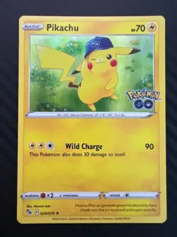 Pokemon TCG Pikachu 028/078 Pokemon GO Regular Rare Holo NM - Image 1