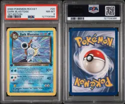 2000 POKEMON ROCKET #20 DARK BLASTOISE 1ST EDITION PSA: NM-MT 8 - Image 3