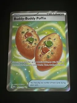 Pokemon TCG Buddy-Buddy Puffin 167/132 Mega Evolution Full Art Trainer NM/M - Image 3