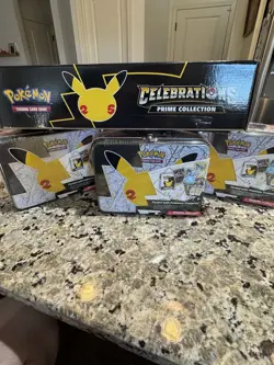 Pokemon Celebrations Sealed Lunch Tin X3 Sealed Prime Collection UPC - Image 2