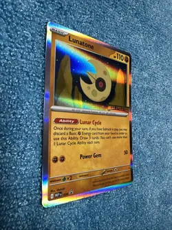 Pokemon TCG Lunatone Black Star Promo 004 NM Mega Evolution Stamped - Image 2