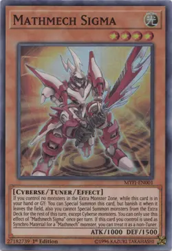 Yugioh! Mathmech Sigma - MYFI-EN001 - Super Rare - 1st Edition Near Mint, Englis - Image 1