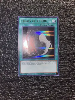 Yugioh! Legacy of a HERO DUSA-EN019 Ultra Rare 1st Edition Light Play - Image 1