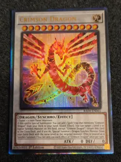 YuGiOh! Crimson Dragon RA04-EN061 Ultimate Rare - Near Mint - Image 1