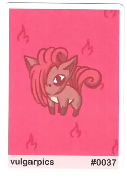 Pack Fresh Pookiemoot VULGARPICS #0037 VULPIX Derp Pokemon Fan Art Card - Image 1