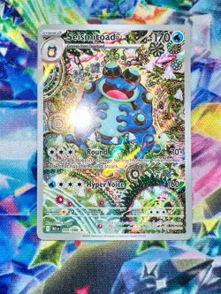 Pokemon TCG SV Black Bolt English Seismitoad #105/086 Illustration Rare Card - Image 1