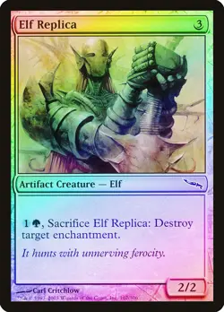 Elf Replica FOIL Mirrodin PLD Artifact Common MAGIC GATHERING CARD ABUGames - Image 1