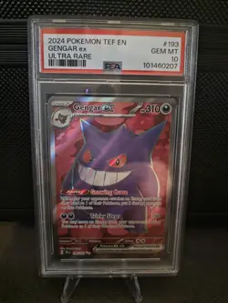 Pokemon Gengar EX TCG 193/162 Ultra Rare Card 2024 Temporal Forces PSA 10 - Image 1
