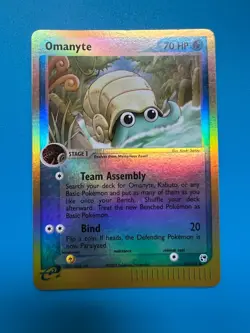 70/100 Omanyte Reverse Holo Pokemon TCG Card - EX Sandstorm - LP - Image 1