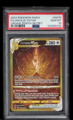 PSA 10 Arceus Vstar GG70Crown Zenith Galarian Gallery Secret Rare Pokemon Card - Image 1
