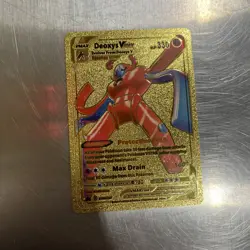 Deoxys Foil Metal Pokemon Pokemon Fan Art Collectible Card Trading - Image 1