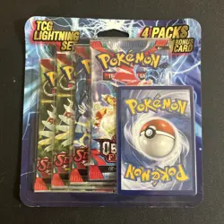 Pokemon TCG Lightning Set 4 Booster Packs S&V Base Obsidian Flames & Promo Card! - Image 1