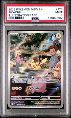 2023 POKEMON MEW EN-151 ILLUSTRATION RARE #173 PIKACHU PSA 9 - Image 1