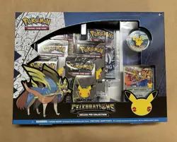 Pokemon TCG: Celebrations Zacian LV X Deluxe Pin Collection 820650809422 - Image 1
