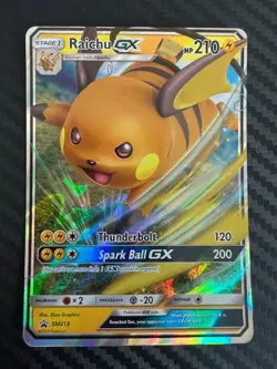 Pokemon TCG Raichu GX Ultra Rare SM213 Black Star Promo Hidden Fates NM - Image 1