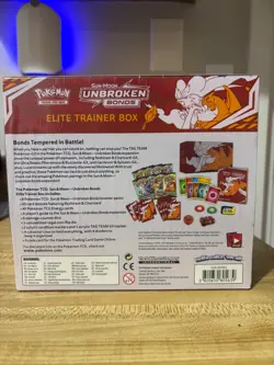 Pokemon Unbroken Bonds Elite Trainer Box ETB sealed w/ small tear on front - Image 3