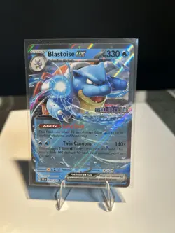 Pokemon TCG Blastoise ex 30/142 SV: Stellar Crown Stamped Promo Double Rare Holo - Image 1