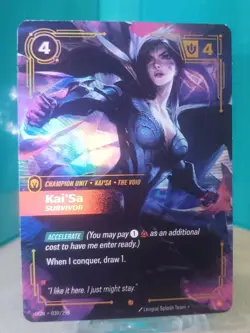 Riftbound TCG League Of Legends Origins Epic Kai'sa Survivor 039/298 NM Card - Image 1