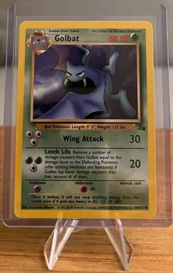 Golbat #42 Non-Holographic Pokemon Card Near Mint 34/62 Uncommon Fossil Set 1999 - Image 1