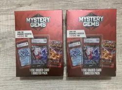 (LOT OF 2) 2025 Pokemon Mystery Gems 1 CGC Graded Card & 1 Booster Pack Each NEW - Image 1
