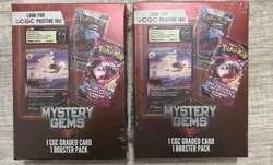 (LOT OF 2) 2025 Pokemon Mystery Gems 1 CGC Graded Card & 1 Booster Pack Each NEW - Image 2