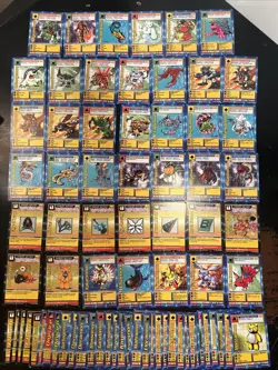 Digimon Bo Series 1+2 Near Complete Set(s) Card Game Lot(2) - 75/108 Cards 1999 - Image 1