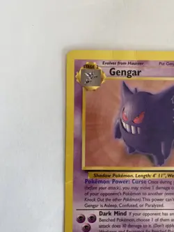 Gengar 20/62 Fossil Set Non-Holo Rare Pokemon Card - Image 2