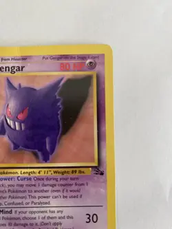 Gengar 20/62 Fossil Set Non-Holo Rare Pokemon Card - Image 3