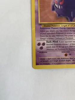 Gengar 20/62 Fossil Set Non-Holo Rare Pokemon Card - Image 4