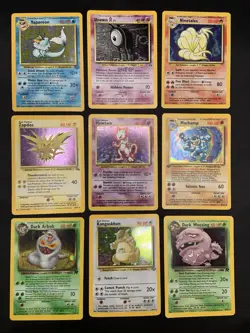 Vintage Pokemon Cards Rare Holo Lot WOTC Era Only - Mewtwo, Vaporeon, Machamp - Image 1