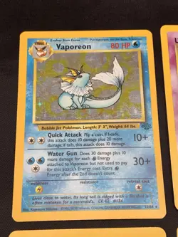 Vintage Pokemon Cards Rare Holo Lot WOTC Era Only - Mewtwo, Vaporeon, Machamp - Image 2
