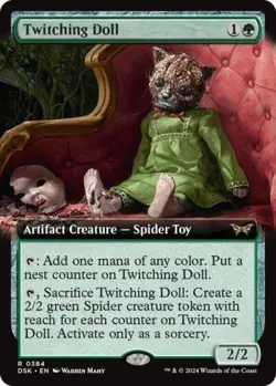 Twitching Doll (Extended Art) - Near Mint MTG Duskmourn: House of Horror - Image 1