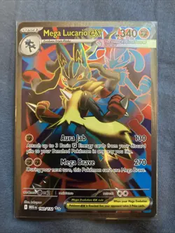 Mega Lucario ex 160/132 Me01: Mega Evolution Holo Pokemon Card NM - Image 1