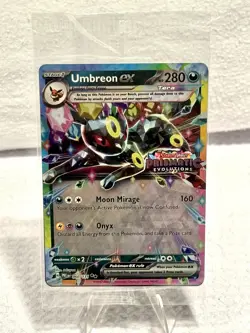 Umbreon Ex 060/131 Rare + SEALED Pokemon Prismatic Evolution Surprise Promo Card - Image 2
