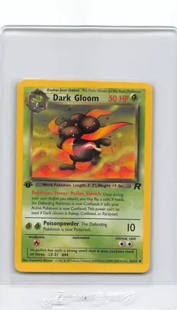 DARK GLOOM 36/82 - 1ST EDITION - Team Rocket - VINTAGE WOTC Pokemon Card - LP - Image 1