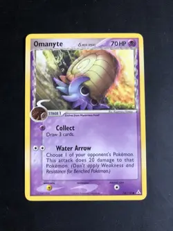 Omanyte 74/110 EX Holon Phantoms Pokemon Card NM - Image 1