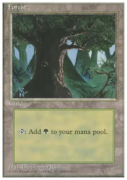 Magic the Gathering MTG Forest (378) Fourth Edition LP - Image 1