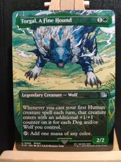 Torgal, A Fine Hound (Borderless) - Final Fantasy - NM (see pics) MTG - Image 1