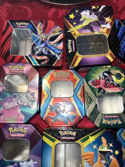 Lot Of Empty Pokemon Tins 11 Big And 4 Small - Image 2