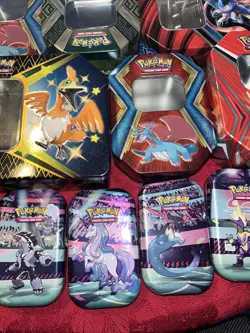 Lot Of Empty Pokemon Tins 11 Big And 4 Small - Image 5