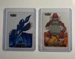 Pack Legendario Cromos Groudon y Kyogre Lamincards Pokemon Advanced 2005 Edibas - Image 1
