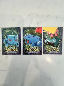 Venusaur / Ivysaur / Bulbasaur - 1999 Topps Pokemon TV Animation Edition - Black - Image 1