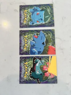 Venusaur / Ivysaur / Bulbasaur - 1999 Topps Pokemon TV Animation Edition - Black - Image 2