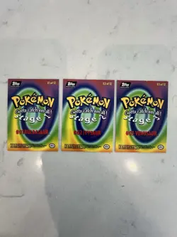 Venusaur / Ivysaur / Bulbasaur - 1999 Topps Pokemon TV Animation Edition - Black - Image 3