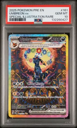 2025 POKEMON PRE EN-PRISMATIC EVOLUTIONS #161 UMBREON EX PSA 10 - Image 1