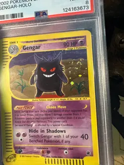 Pokemon Gengar 13/165 Expedition Holo SWIRL PSA 8 - Image 3