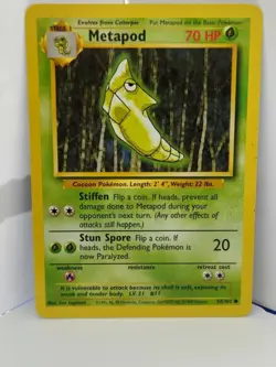 Pokemon TCG Original Base Set Metapod 054/102 - WoTC - Lightly Played - Image 1