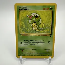 Caterpie 68/130 Pokemon TCG 2000 Original Base Set 2 Regular Common Unlimited NM - Image 1